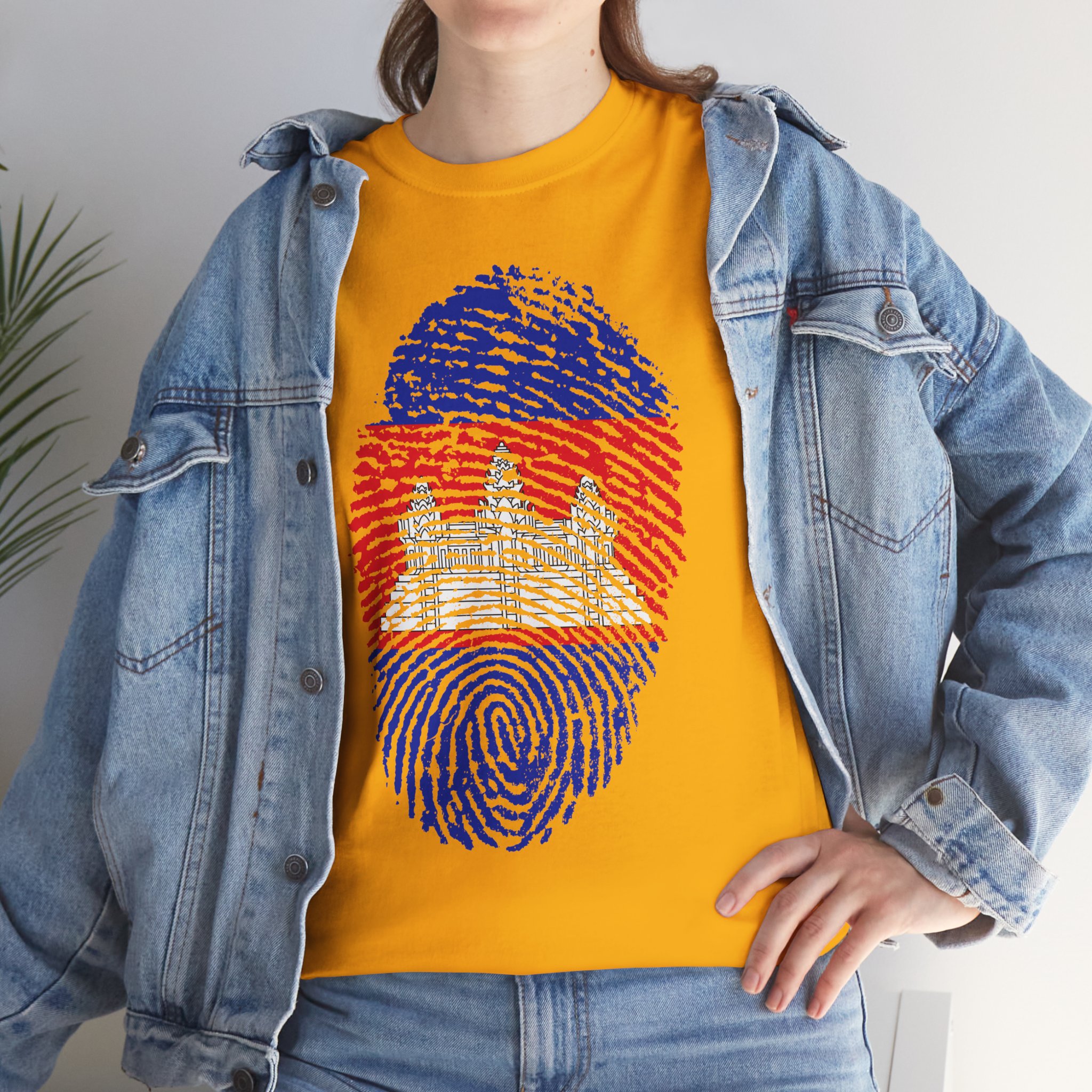 Cambodia Fingerprint Unisex Cotton Tee