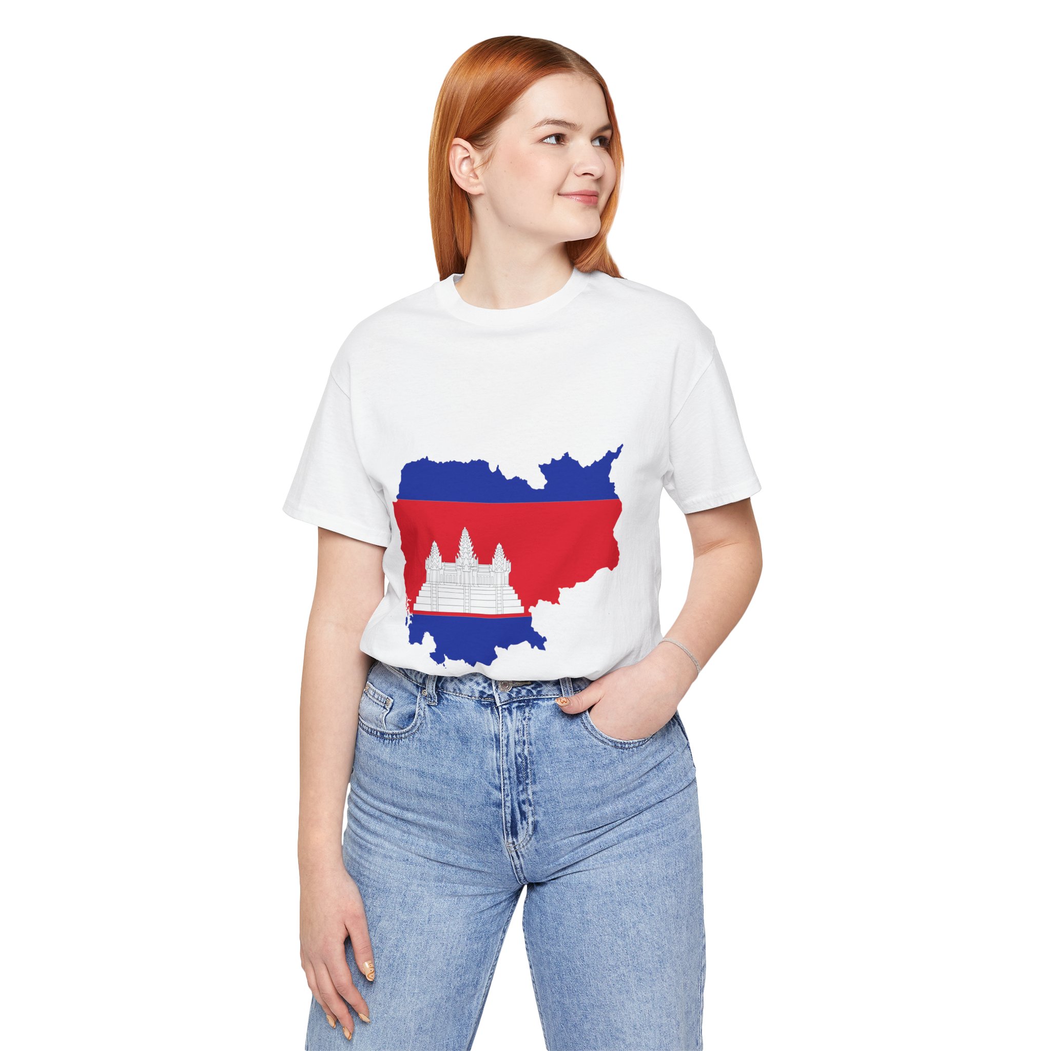 Cambodia Flag Graphic Tee - Unisex Short Sleeve T-Shirt - Image 2