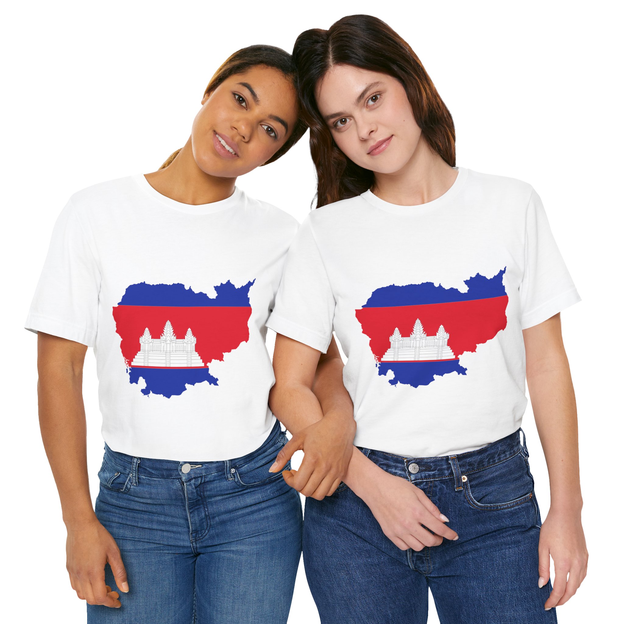 Cambodia Flag Graphic Tee - Unisex Short Sleeve T-Shirt